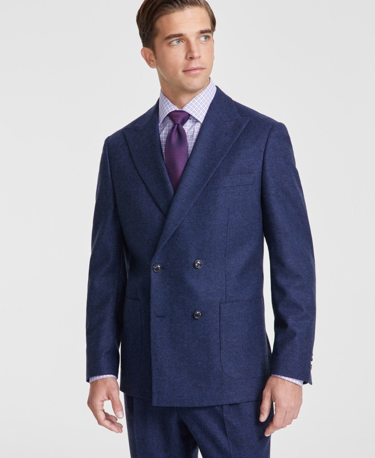 Tommy Hilfiger Mens Modern fit Double Breasted Suit Jacket Blazer 48 R Blue