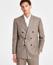 Brooks Brothers Regular fit Sport Coat Blazer 42 S Double Breasted Brown Striped