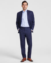 Michael Kors Mens Classic fit Dress Pants 42 / 30 Midnight Blue Plaid Stretch
