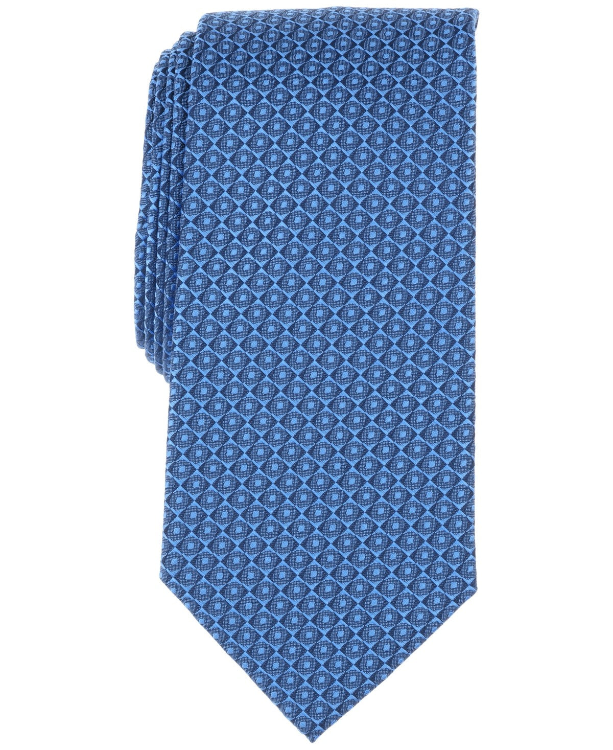 Perry Ellis Portfolio Mens Regular fit Tie Necktie  Blue Cronan Geometric