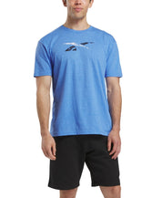 Reebok Men Regular fit Short Sleeve T-Shirt Shirt Large Blue Solid