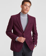 Nautica Mens Modern fit Sport Coat Blazer 40 R Burgundy Red Solid