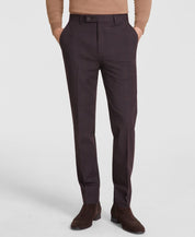 Calvin Klein Mens Slim fit Dress Pants 36 / 30 Burgundy Red Plaid