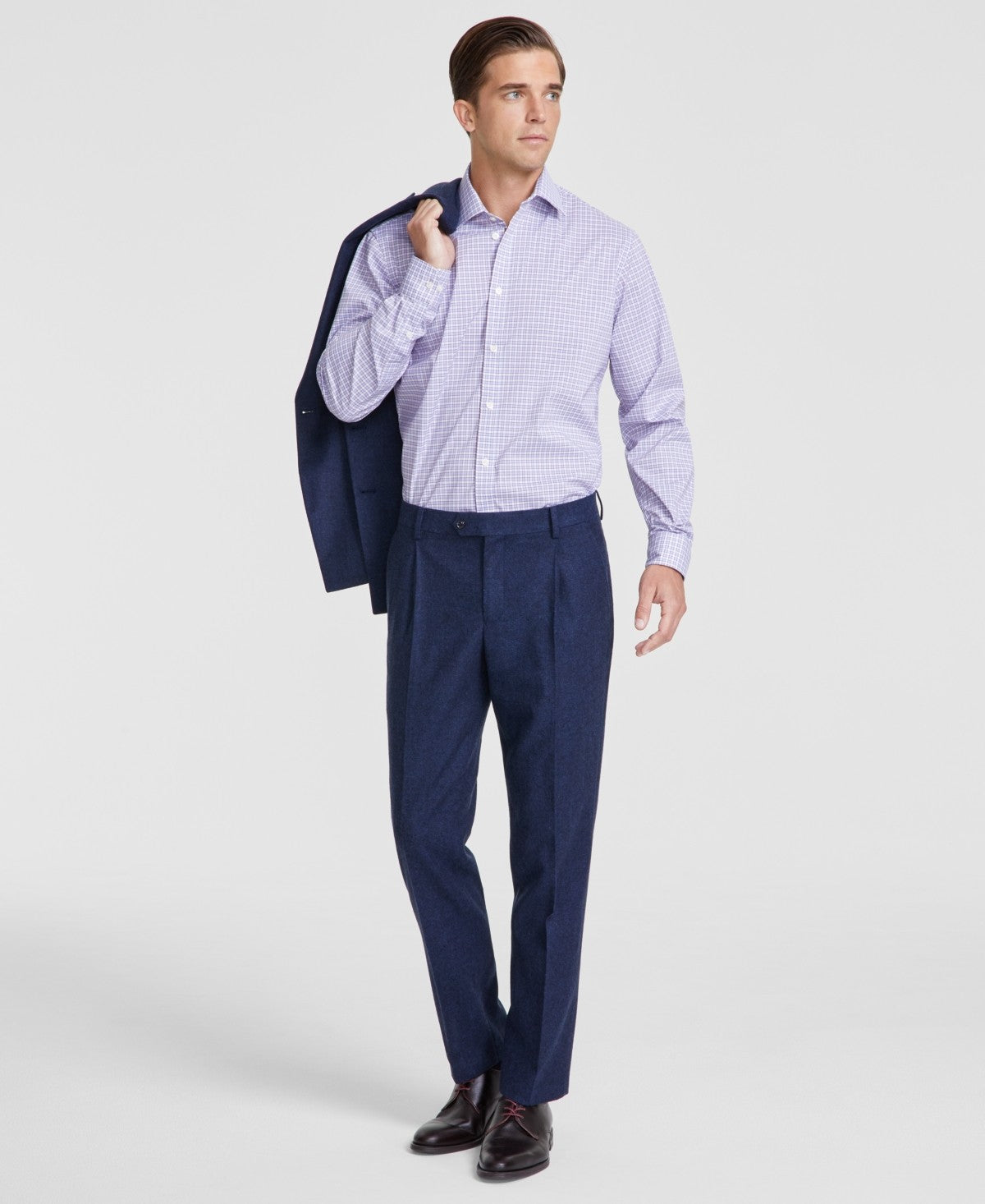 Tommy Hilfiger Mens Relaxed fit Dress Pants 32 / 30 Navy Blue Solid Wo