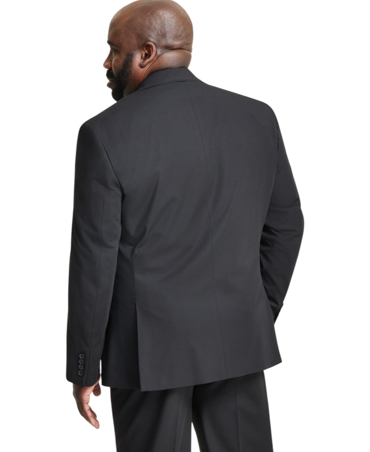 Tayion Mens Classic fit Suit Jacket Blazer 40 S Black Solid