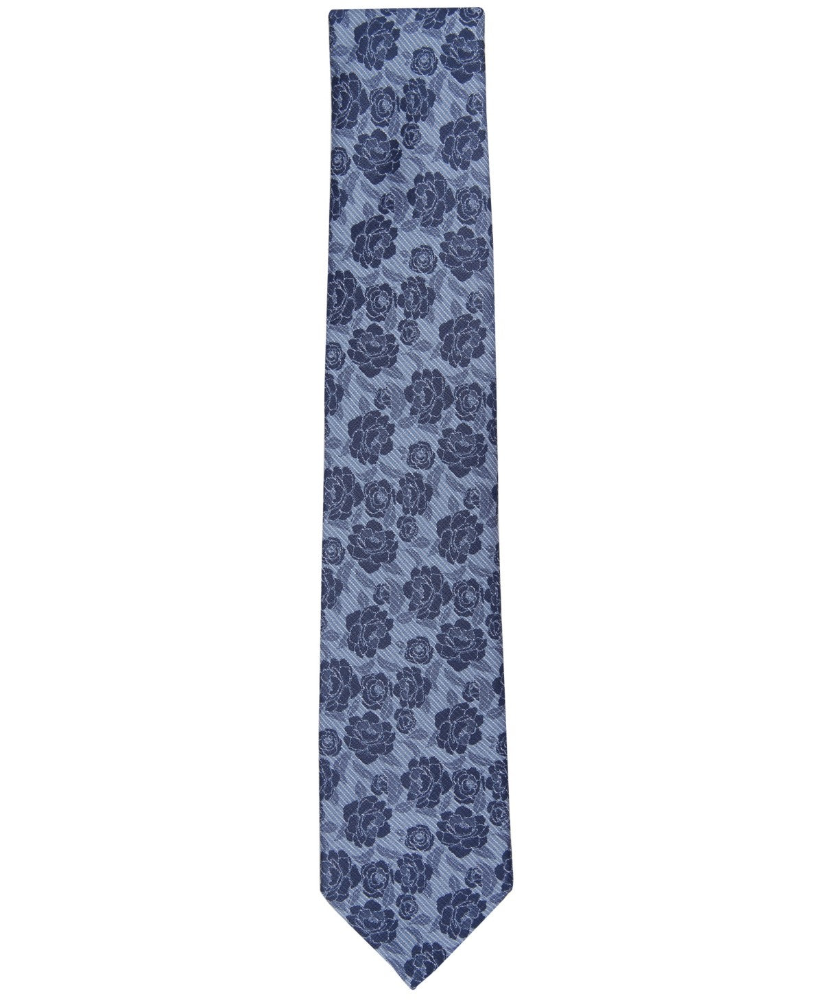 Michael Kors Mens Moccasin Floral Neck Tie Blue