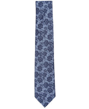 Michael Kors Mens Moccasin Floral Neck Tie Blue
