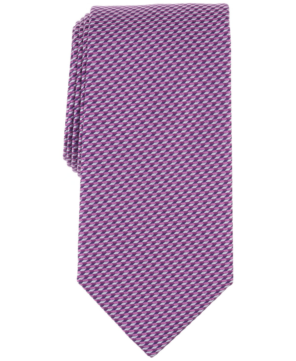 Perry Ellis Mens Bartolle Mini-Pattern Neck Tie Pink Magenta