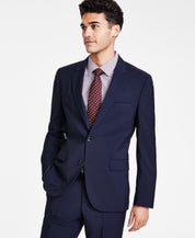 Hugo Boss Mens Slim fit Suit Jacket Blazer 44 L Navy Blue Solid Stretch Wool
