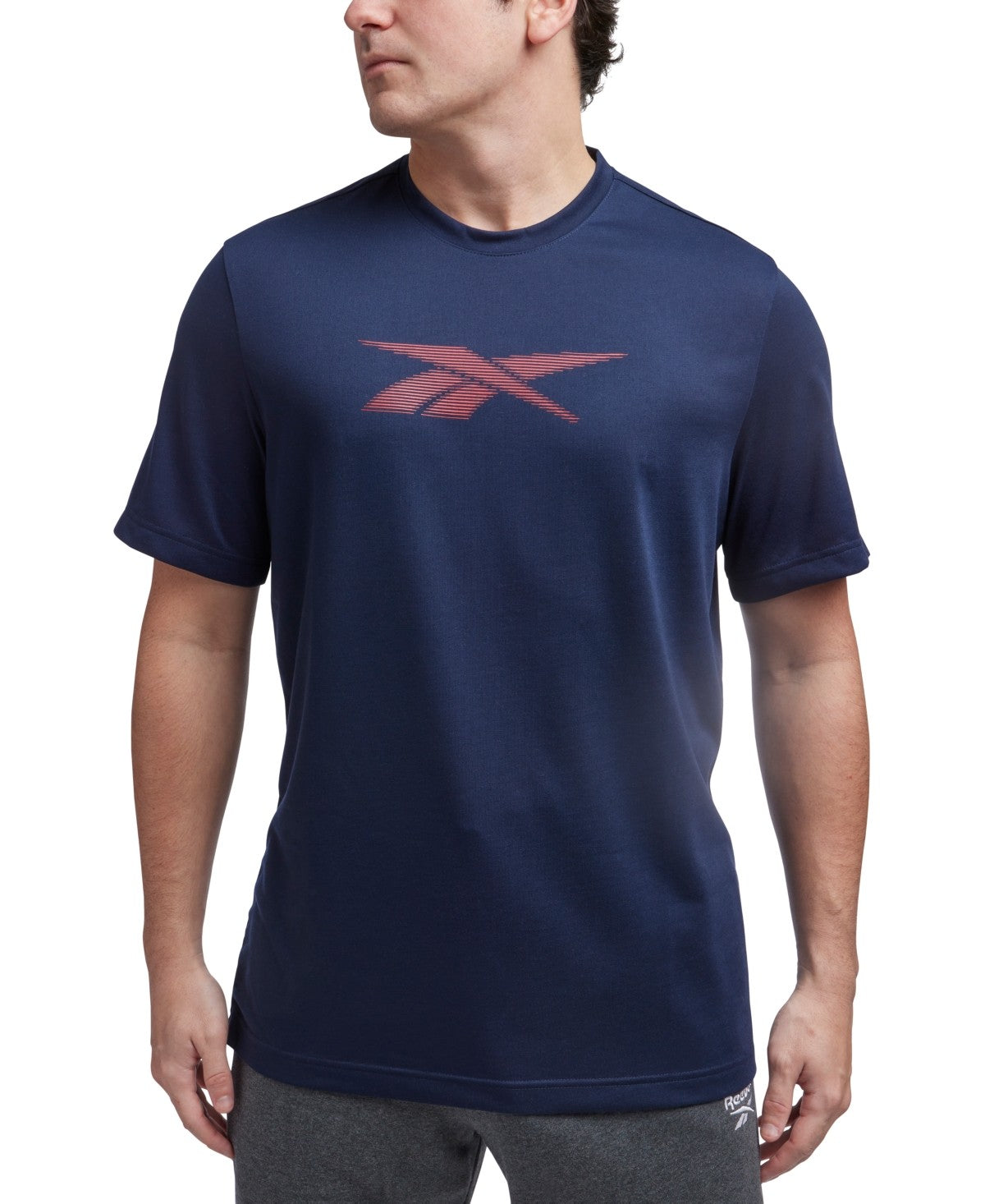 Reebok Mens Regular fit Short Sleeve Graphic T-Shirt Shirt Medium Blue Solid