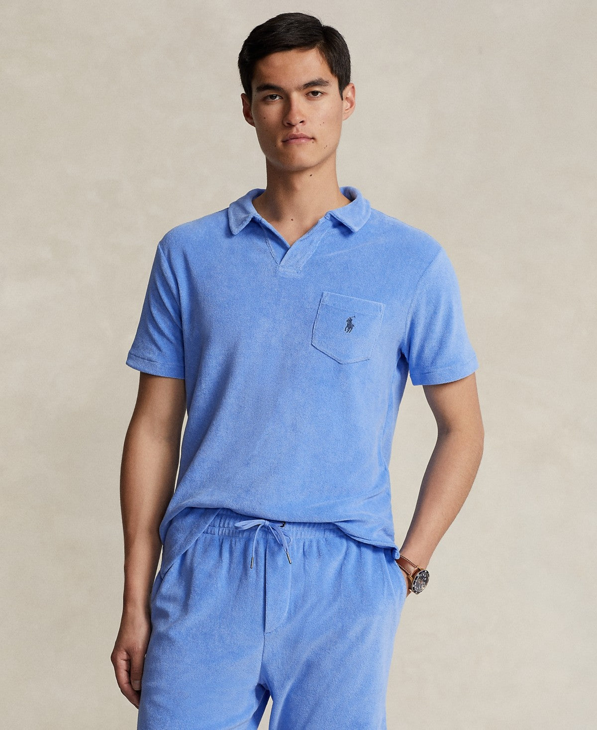 Polo Ralph Lauren Mens Regular fit Short Sleeve Polo Shirt Small Blue Solid