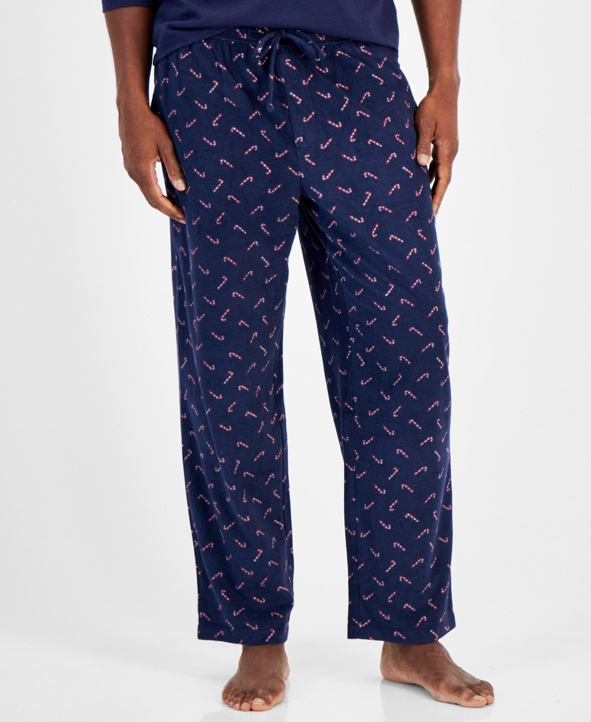 Club Room Mens Fleece Fair Isle Pajama Pants Blue Large