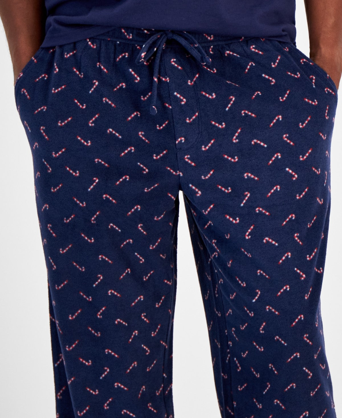 Club Room Mens Fleece Fair Isle Pajama Pants Blue Large