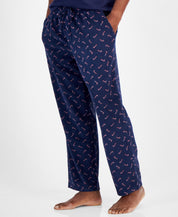 Club Room Mens Fleece Fair Isle Pajama Pants Blue Large