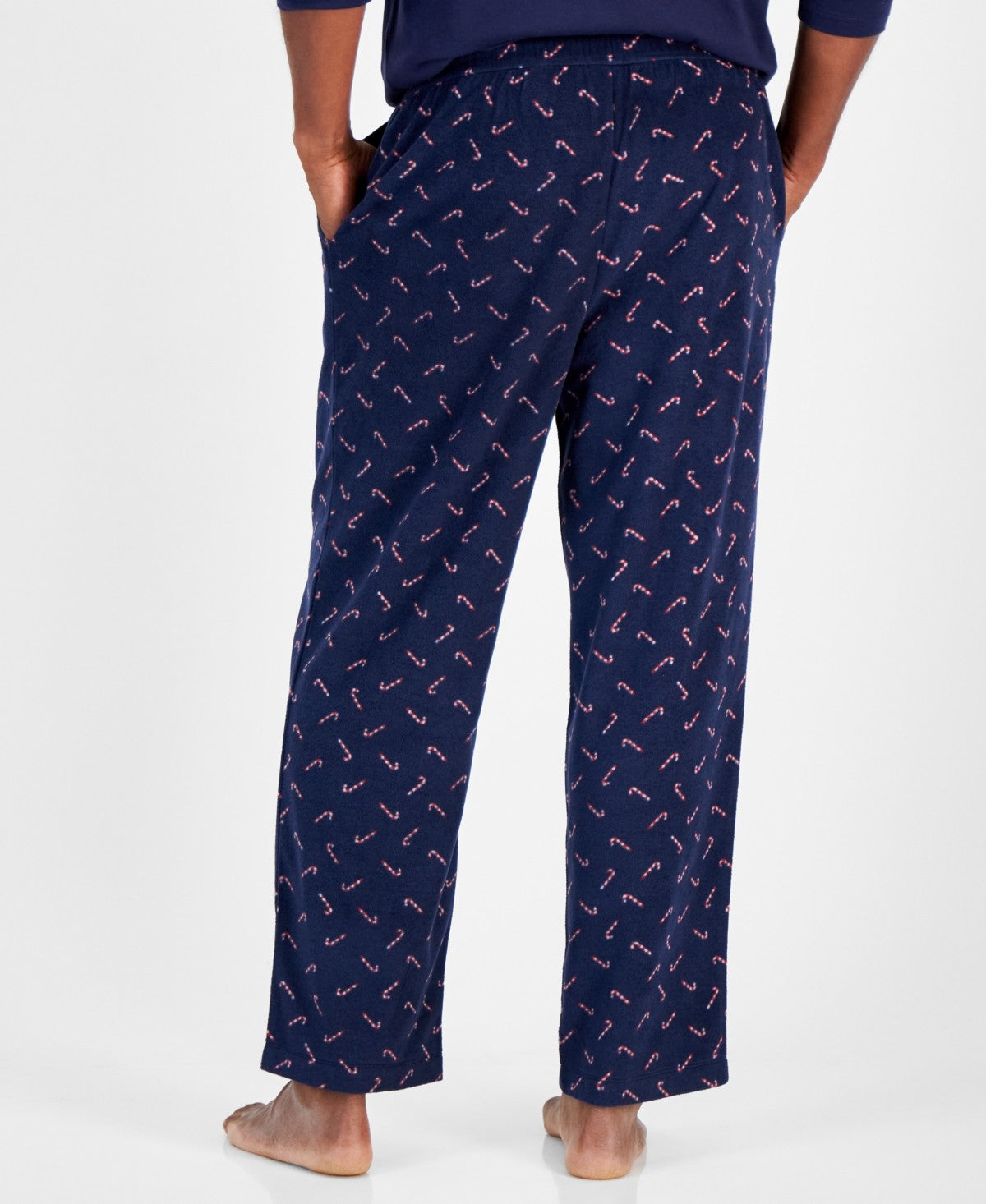 Club Room Mens Fleece Fair Isle Pajama Pants Blue Large