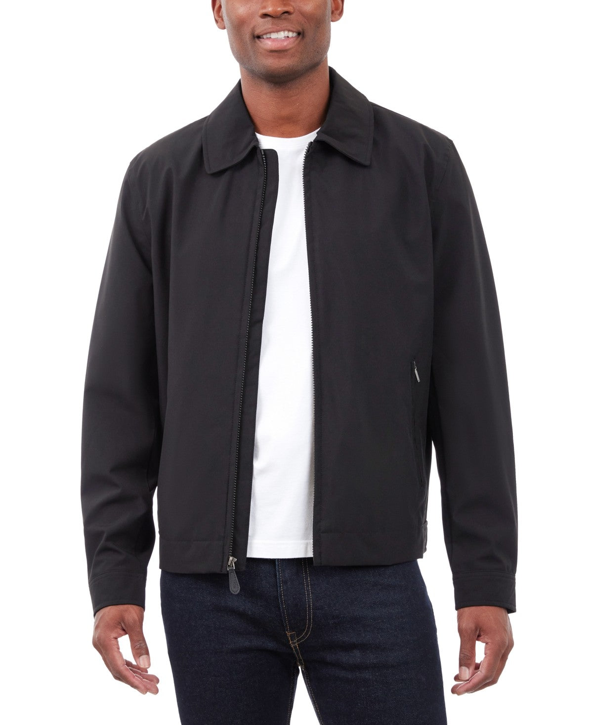 London Fog Mens Casual Coat XL Black Solid
