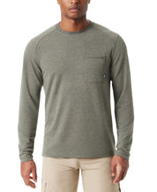 Bass Outdoor Men's Long Sleeve Ribbed T Shirt Deep Depth Green Medium
