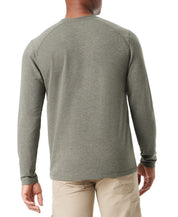 Bass Outdoor Men's Long Sleeve Ribbed T Shirt Deep Depth Green Medium
