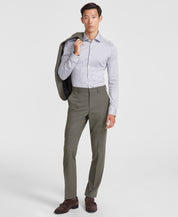 Hugo Boss Mens Modern fit Dress Pants 34 / 32 Green Solid