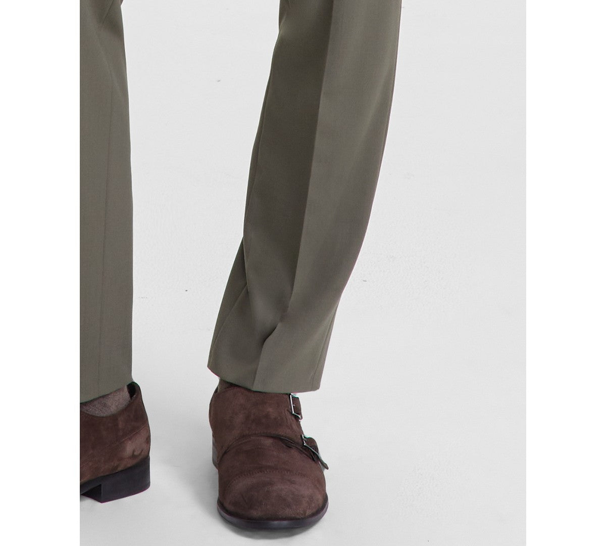Hugo Boss Mens Modern fit Chinos Pants 40 / 32 Green Solid