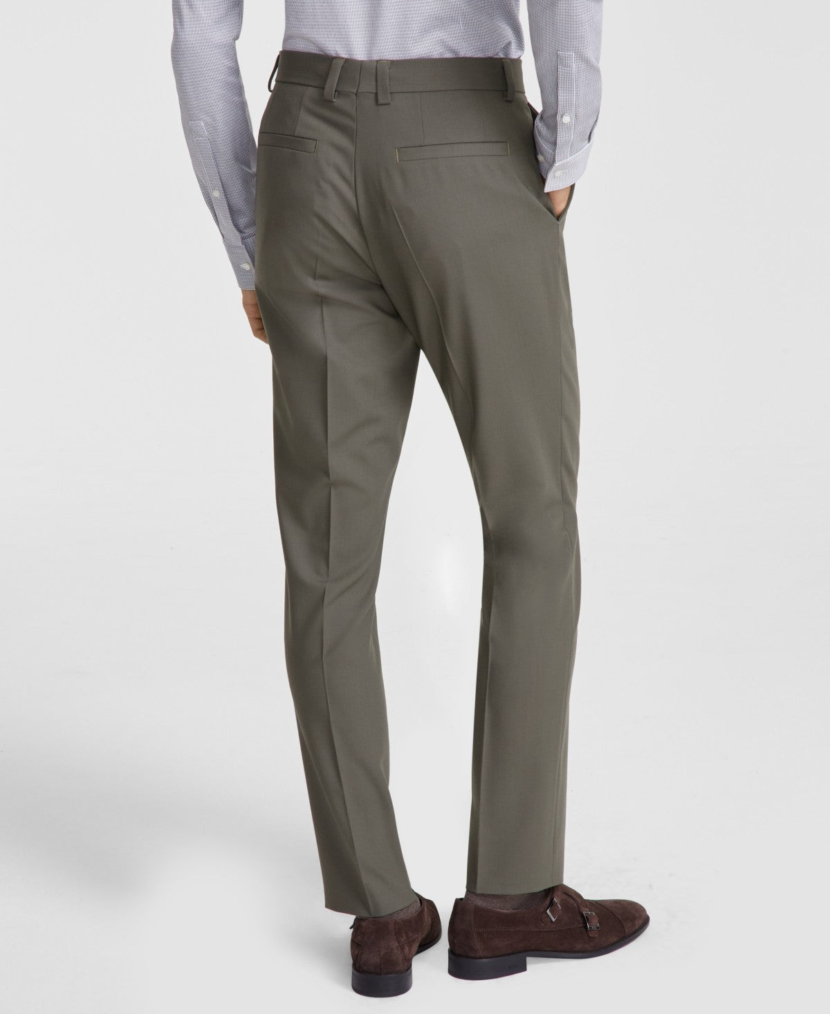 Hugo Boss Mens Modern fit Dress Pants 34 / 32 Beige Solid