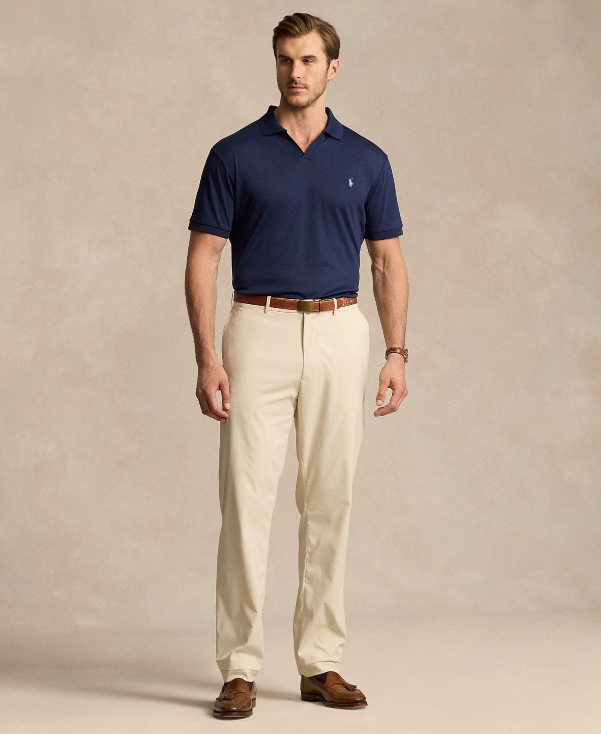 Polo Ralph Lauren Mens Classic fit Short Sleeve Polo Shirt 2XLT Blue Solid