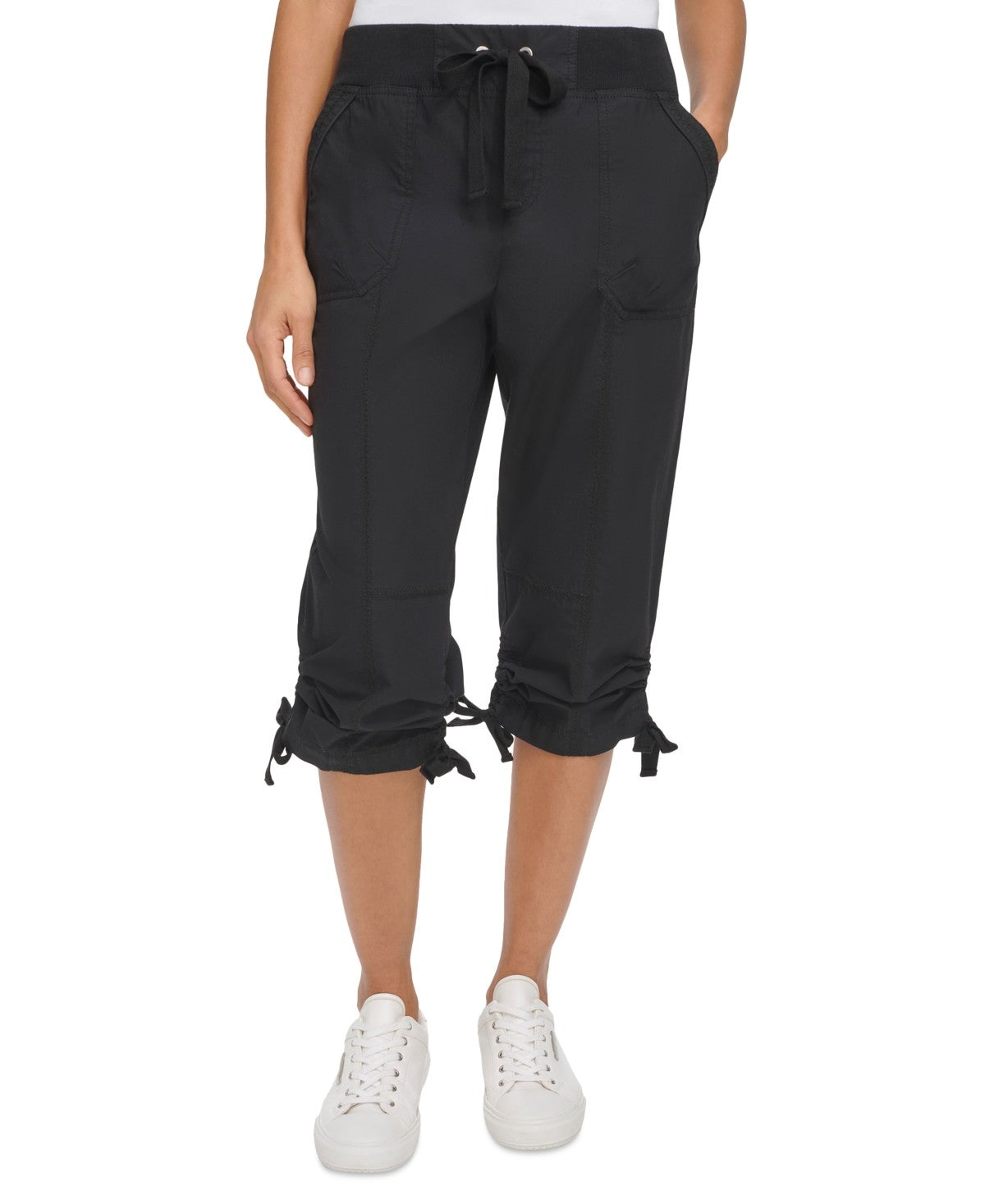 Calvin Klein Womens Regular fit Cargo Pants XS Black Solid