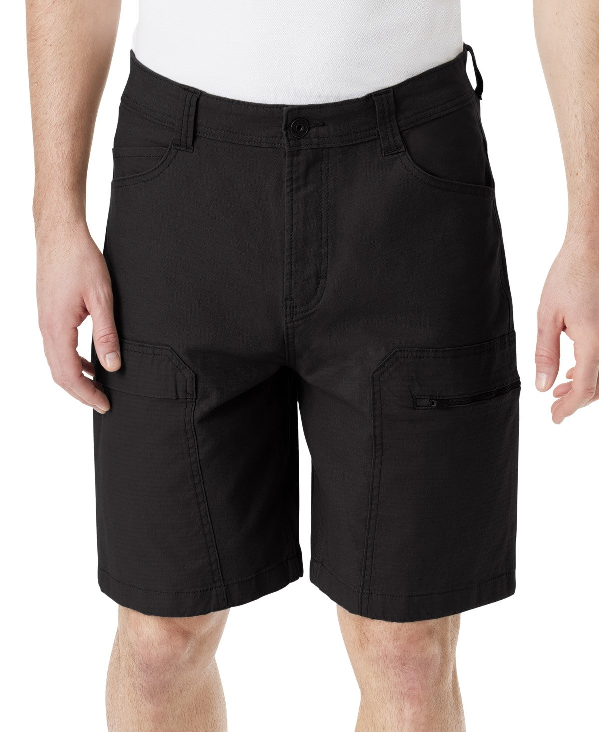 Bass Outdoor Men Regular fit Cargo Shorts 30 / 9 Black Solid