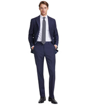Calvin Klein Mens Slim fit Dress Pants 40 / 30 Navy Blue Plaid Stretch Wool