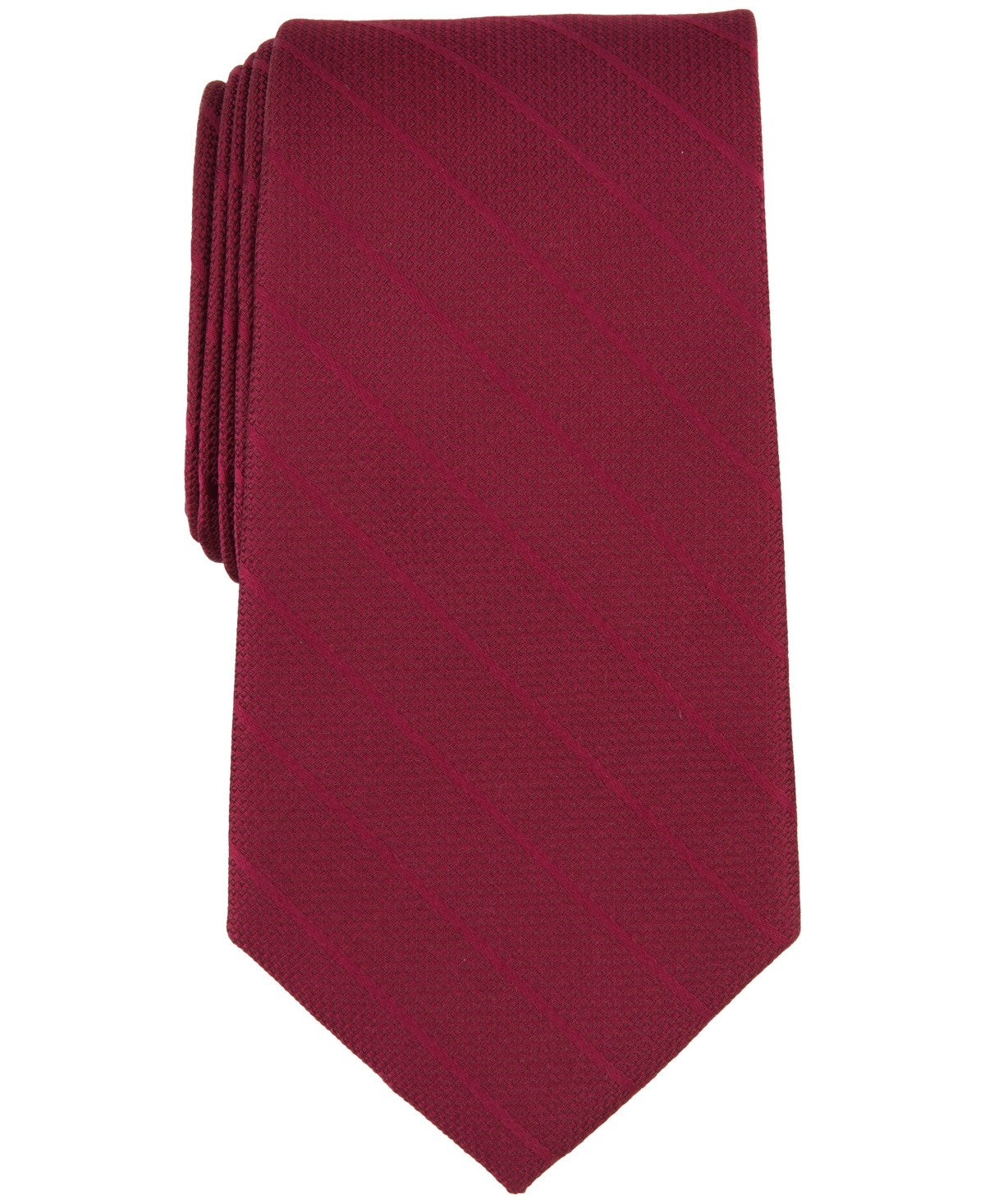 Michael Kors Mens Tie Necktie One Size Red Quincy Striped