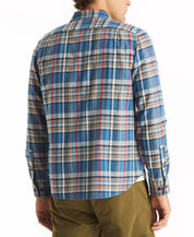 Nautica Mens Classic fit Long Sleeve Button-Up Shirt XXL Blue Plaid