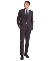 Dkny Mens Modern fit 2 Piece Suit 40 R / 33 Waist Burgundy Red Solid Stretch
