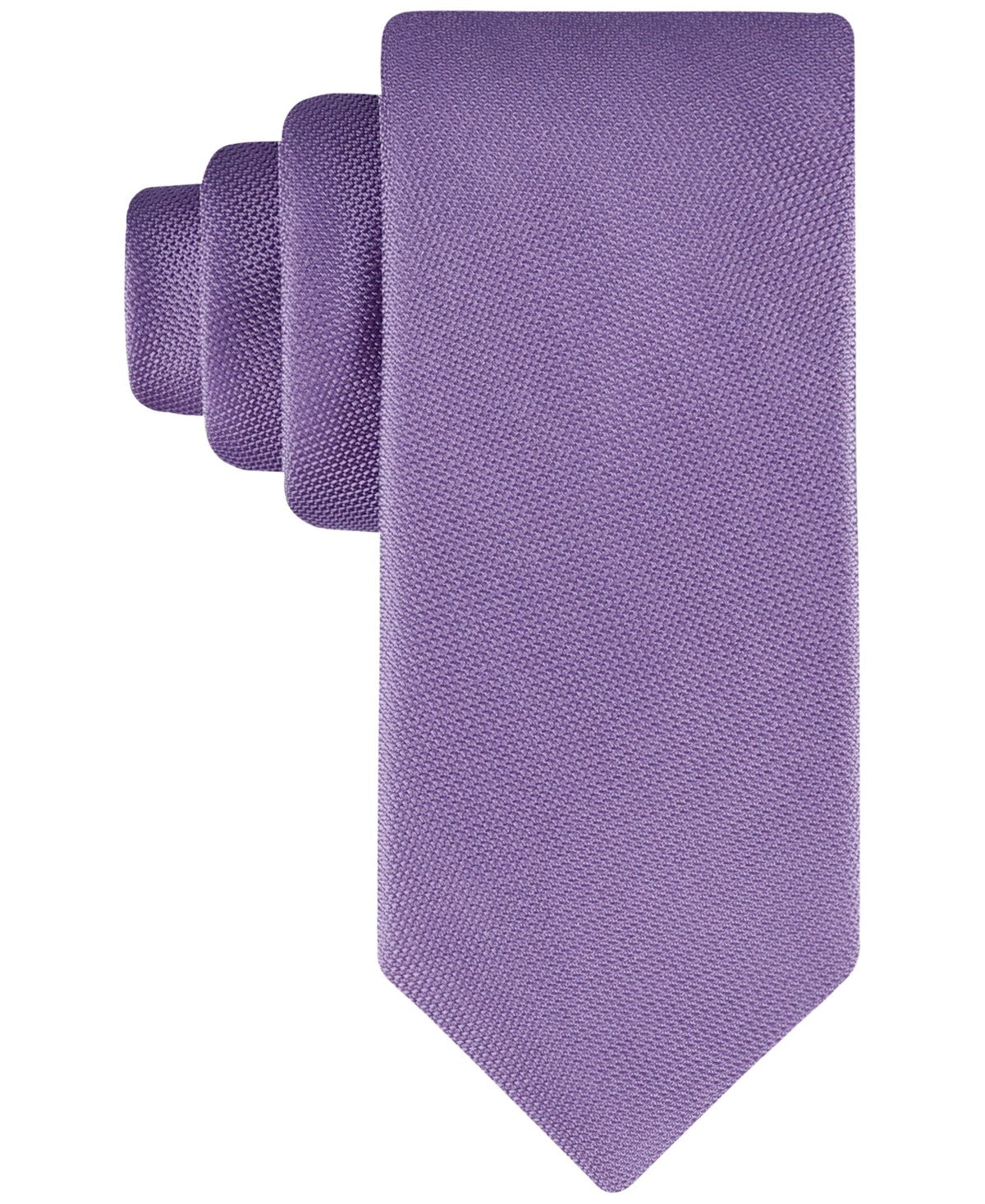 Calvin Klein Men Tie Necktie One Size Purple Solid