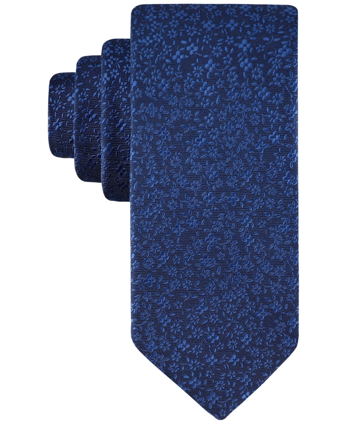 Tommy Hilfiger Mens Regular fit Tie Necktie One Size Blue Musa Floral