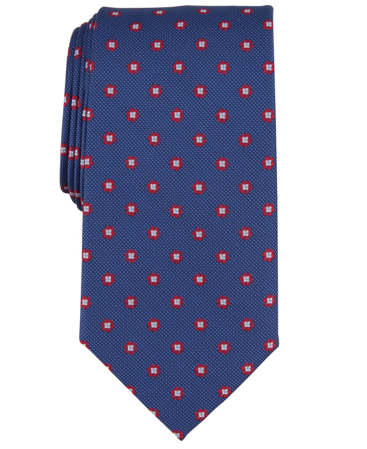 Club Room Mens Regular fit Tie Necktie One Size Blue Red Floral