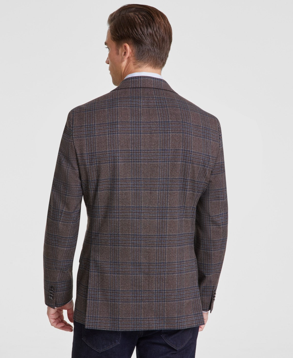 Tommy Hilfiger Mens Modern fit Sport Coat Blazer 40 R Brown Plaid