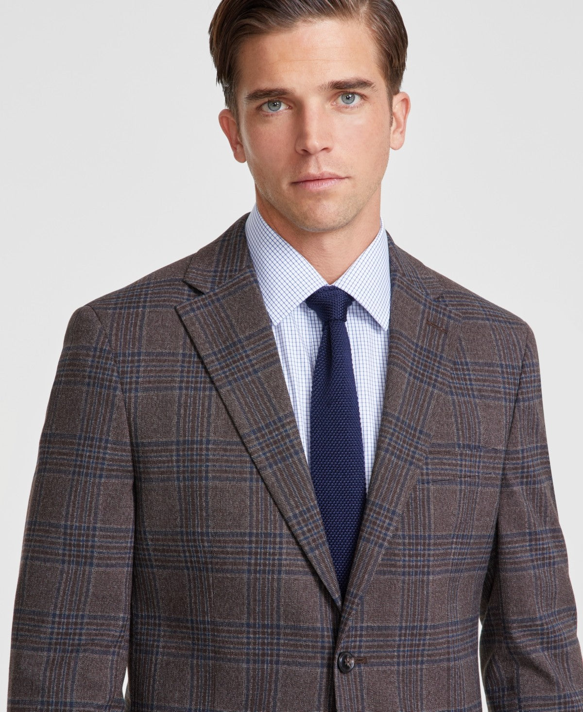 Tommy Hilfiger Mens Modern fit Sport Coat Blazer 40 R Brown Plaid