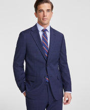 Tommy Hilfiger Mens Modern fit Suit Jacket Blazer 42 R Blue Plaid Stretch