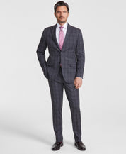 Dkny Mens Modern Fit Dress Pants 29 X  32  Grey / Blue Plaid DNUR217W0330