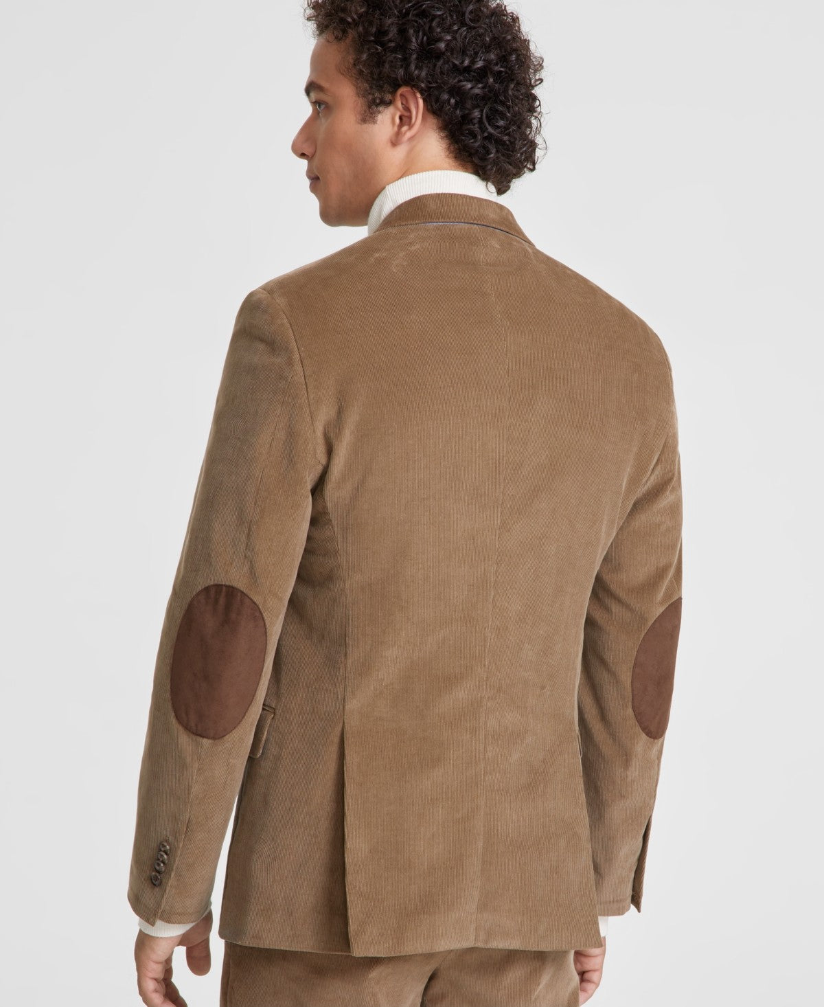 Tommy Hilfiger Mens Modern fit Sport Coat Blazer 46 L Beige Solid Stretch