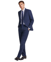 Nautica Mens Modern Fit Dress Pants 47 X  32  Navy Blue Check NAF4455GAFF