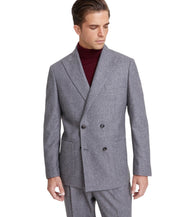 Tommy Hilfiger Mens Modern fit Wool Double Breasted Suit Jacket Blazer 48 R Gray
