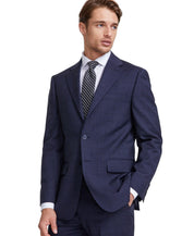 Calvin Klein Mens Slim fit Wool Suit Jacket Blazer 42 R Blue Plaid