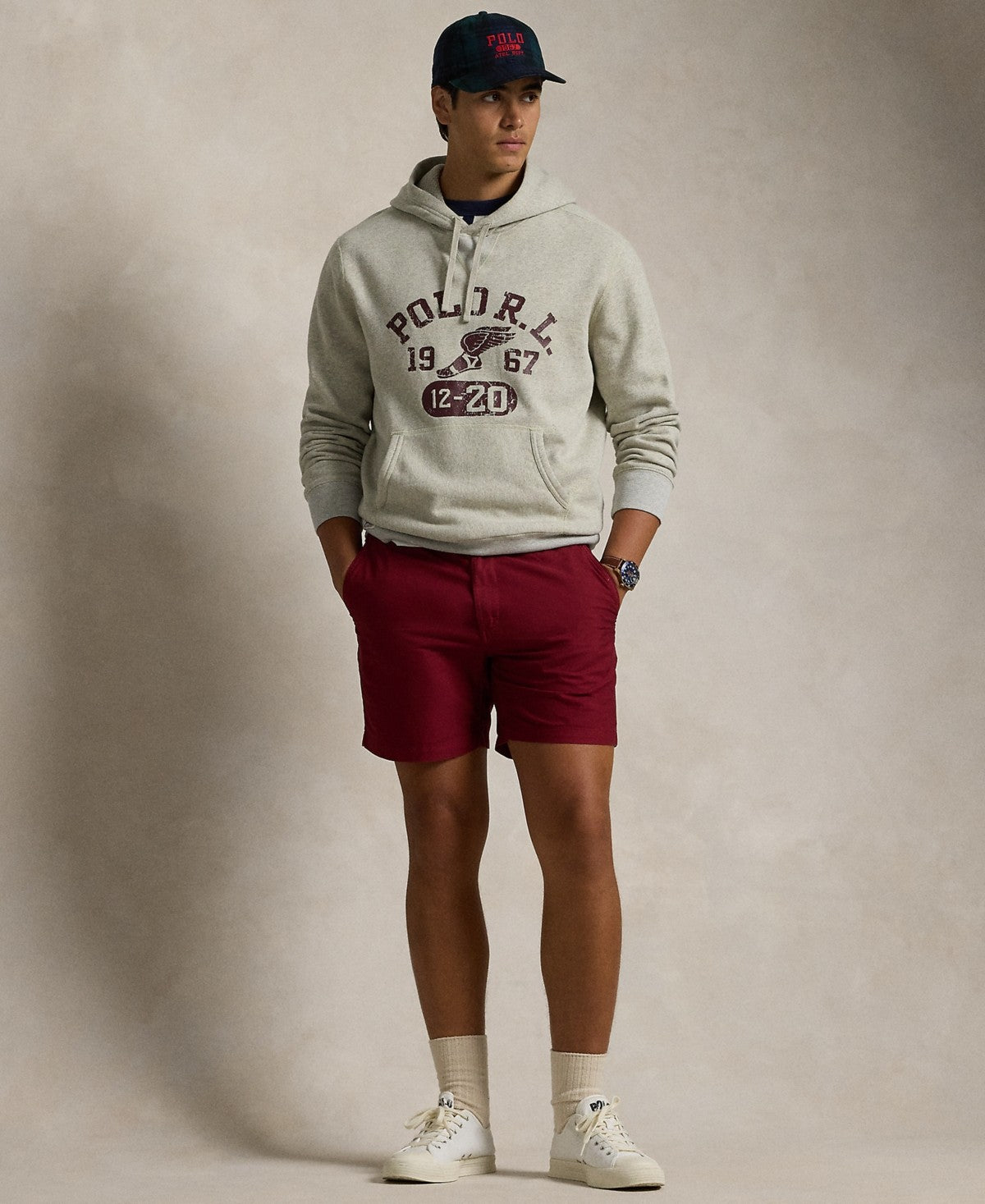 Polo Ralph Lauren Men Classic fit Casual Shorts Large / 6 Red Solid