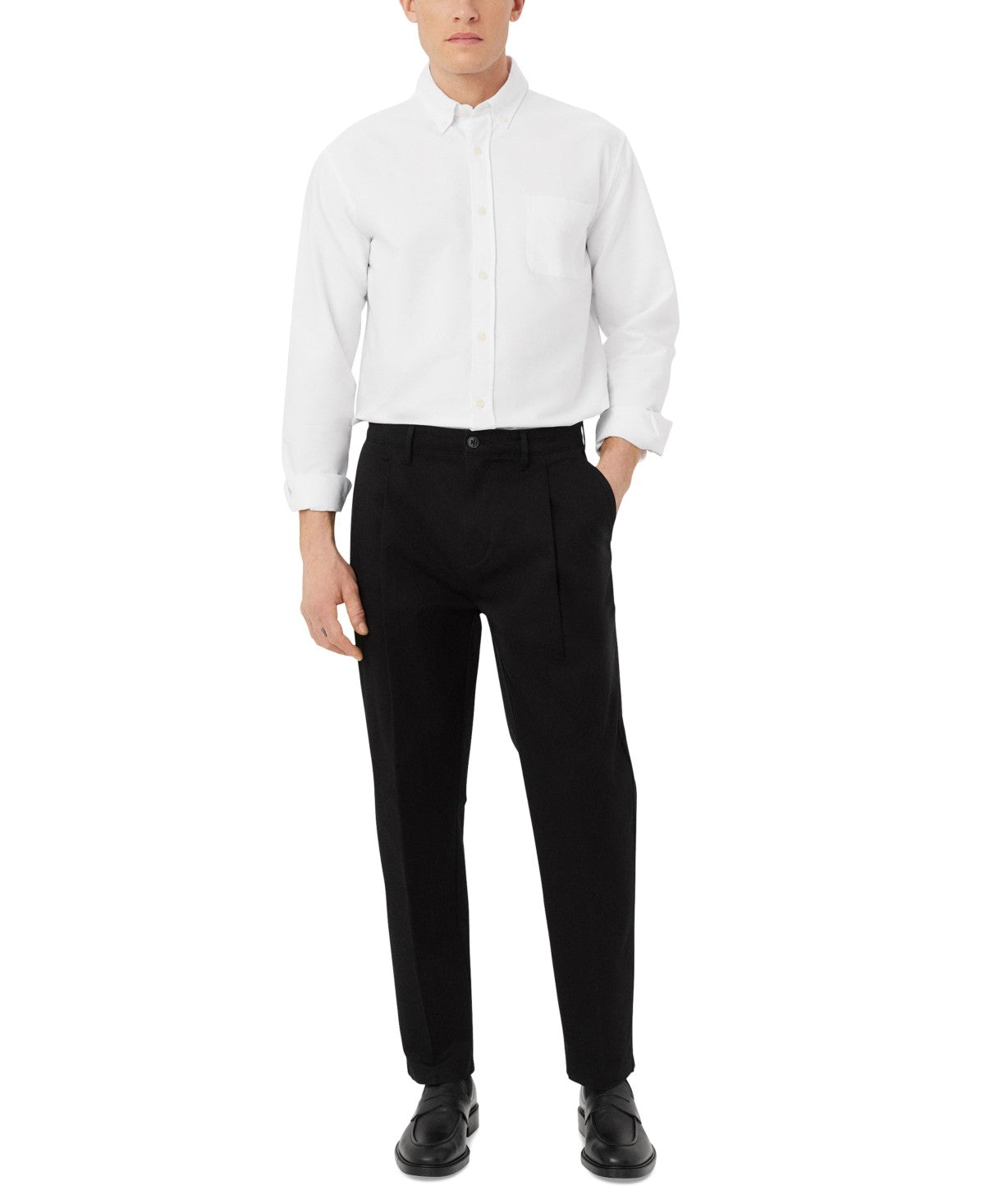 Frank And Oak Mens Relaxed fit Chinos Pants 32  Black Solid