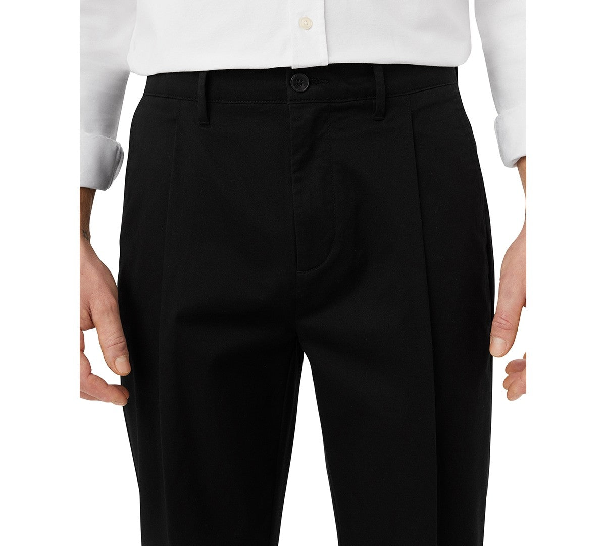 Frank And Oak Mens Relaxed fit Chinos Pants 32  Black Solid