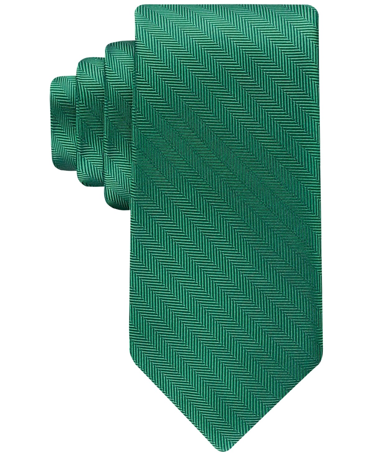 Tommy Hilfiger Mens Regular fit Tie Necktie One Size Hunter Green Solid