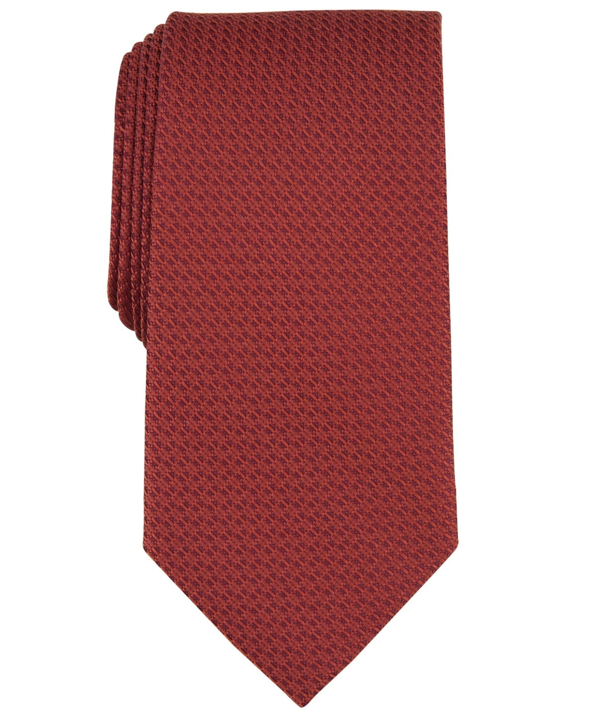 Michael Kors Mens Tie Necktie One Size Burgundy Red Elsen