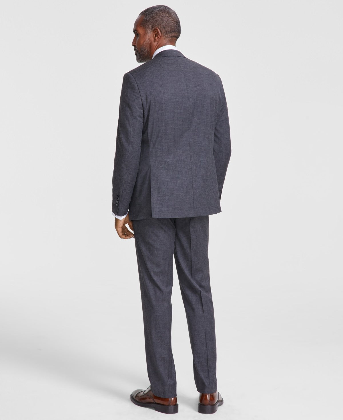 Tallia Mens Classic fit Suit Jacket Blazer 46 L Dark Grey Plaid