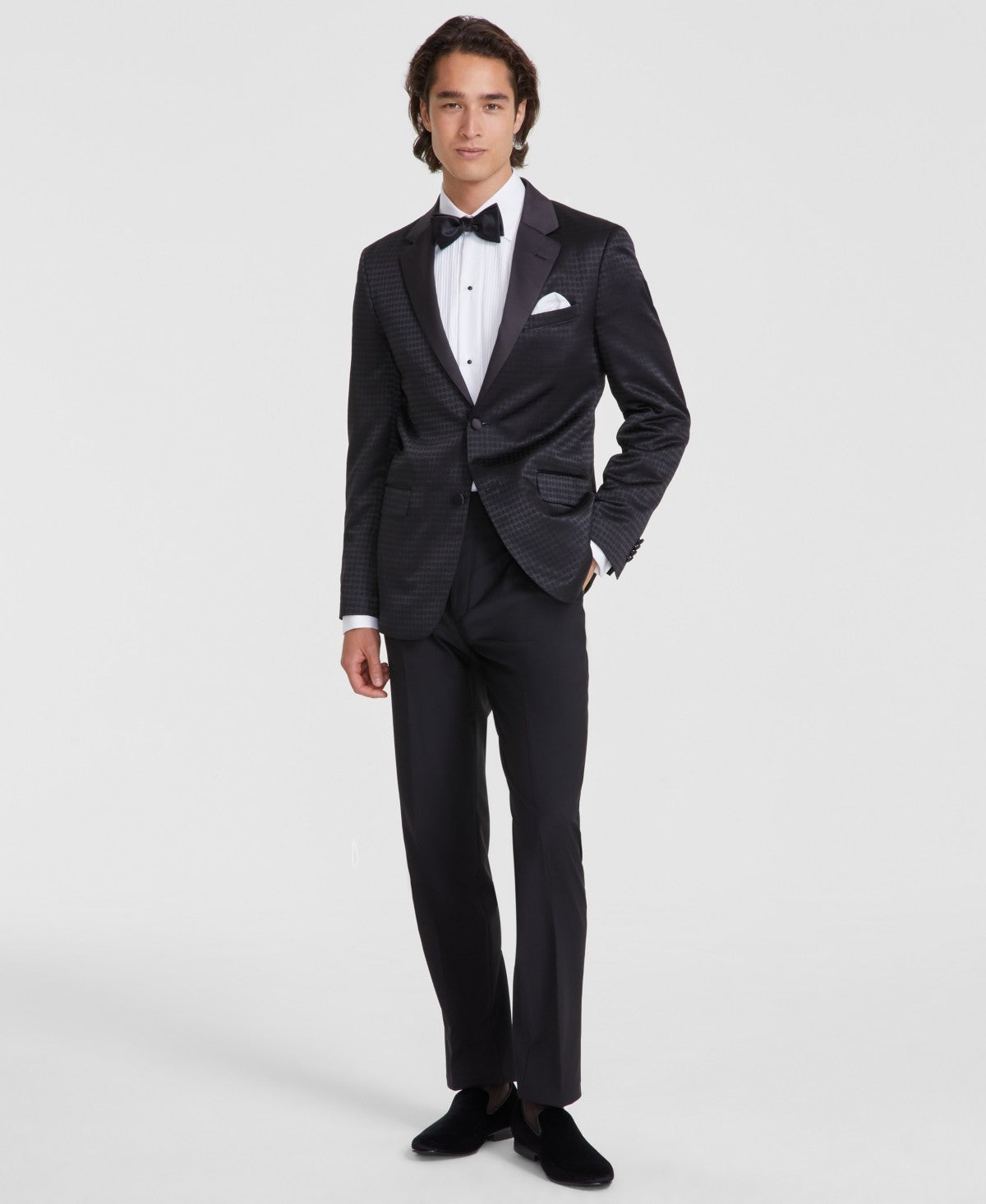Vince Camuto Mens Slim fit Suit Jacket Blazer 38 R Black Solid